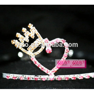 factory direct crystal promotion gift crown heart tiara